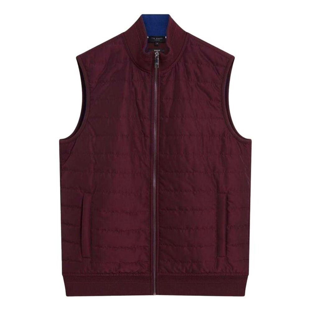 Ted Baker Mens Quilted Vest / Maroon